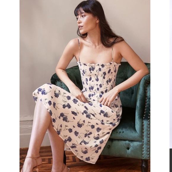 Reformation • Sable Midi Dress in Blueberr… - Picture 2 of 10